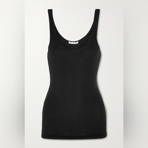 JAMES PERSE: The Daily ribbed stretch-Supima cotton tank — Size 1, black